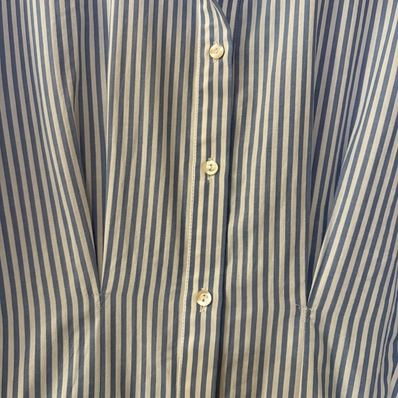 NWT ABERCROMBIE & FITCH Striped Pleated Long Sleeve Shirt Dress Size S - Picture 7 of 7